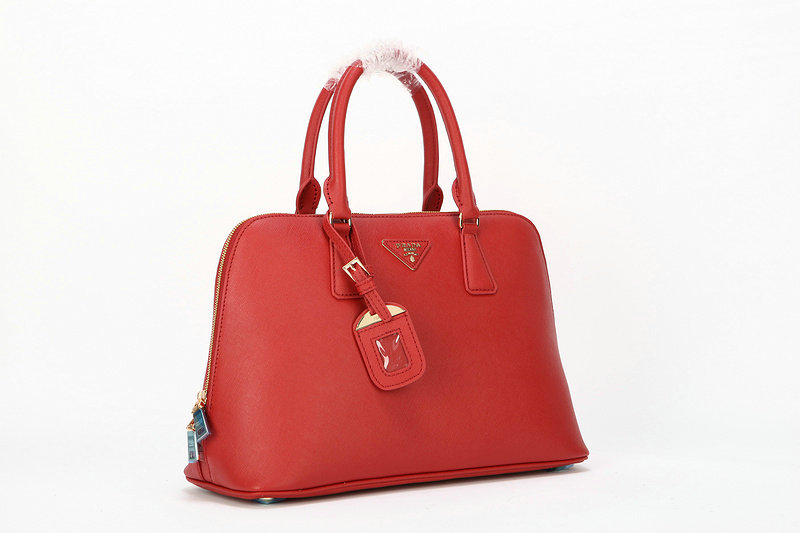 2014 Prada Saffiano Leather Two Handle Bag BL0816 red for sale